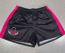 Load image into Gallery viewer, TERRITORY TIME SIGNATURE FOOTY SHORTS - Black &amp; Pink
