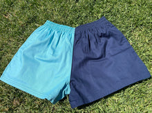 Load image into Gallery viewer, NTNT COTTON FOOTY SHORTS - Navy &amp; Pale Blue
